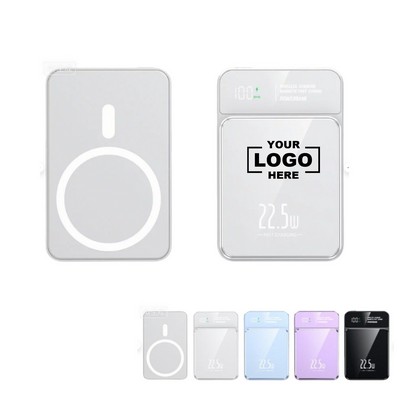 Slim Magnetic Fast Charge Wireless Power Bank